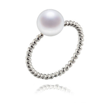 Simple Classical Freshwater Real Lady Pearl Ring